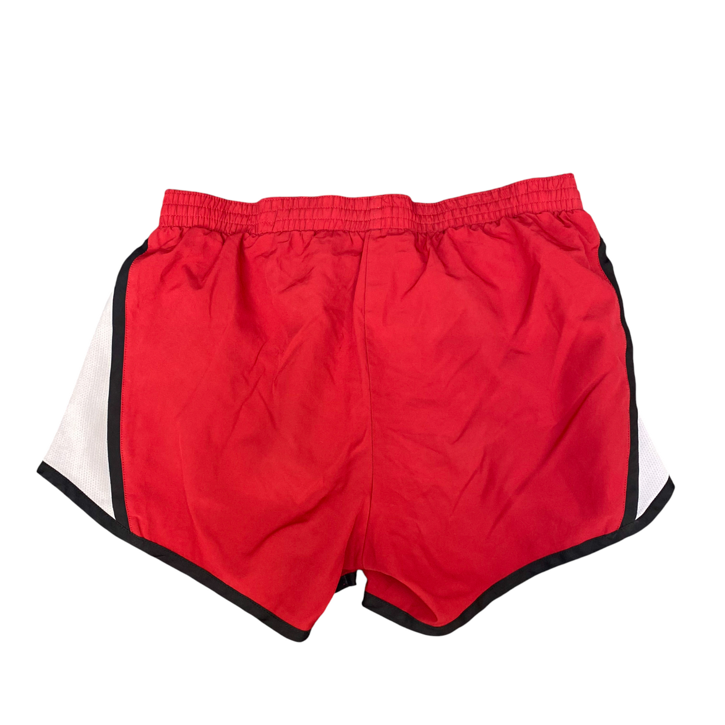 Running Sprinter Shorts Womens Medium Red White Mesh Athletic Fit Drawstring