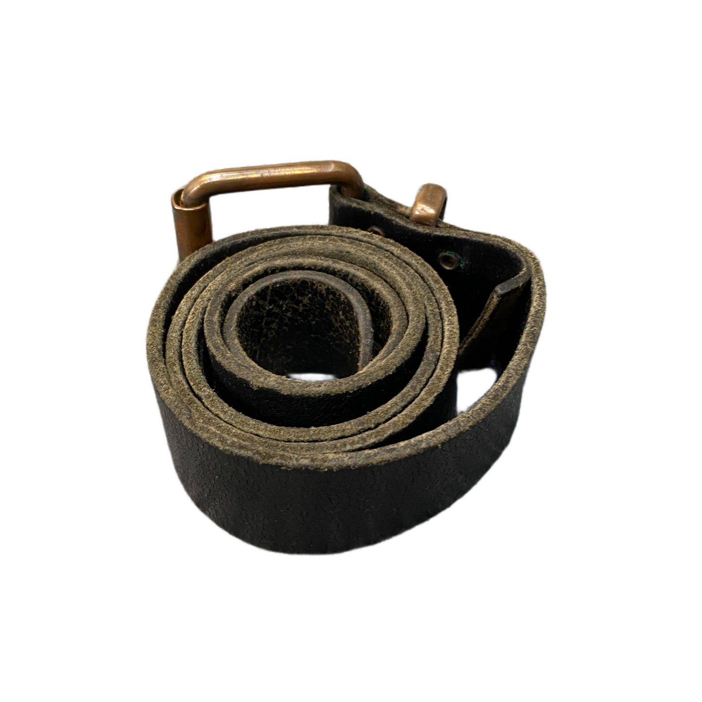 Highlands Waist Belt Mens Black Leather Adjustable Roller Buckle 34.5 inches