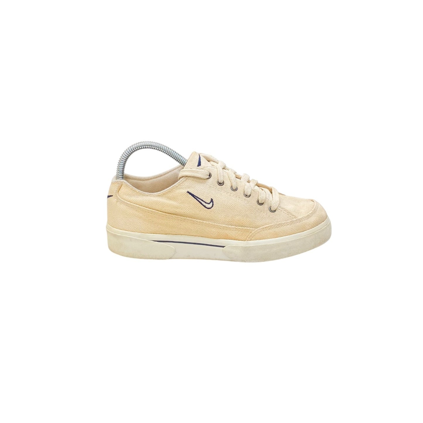 Vintage Nike GTS Skate Sneakers Women's 4.5 Beige Canvas Swoosh Casual Lace Up