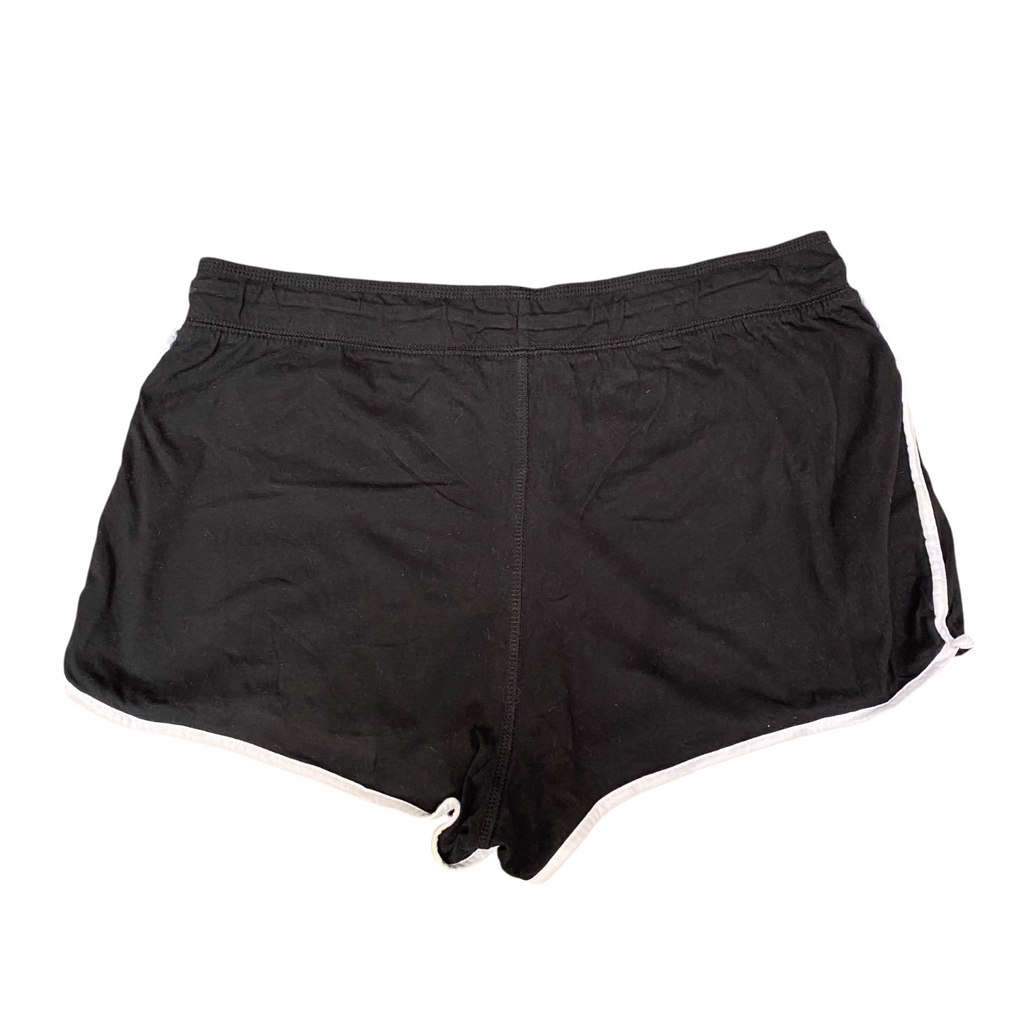 Running Sprinter Shorts Womens Medium Black Athletic Fit Drawstring Dolphin Hem