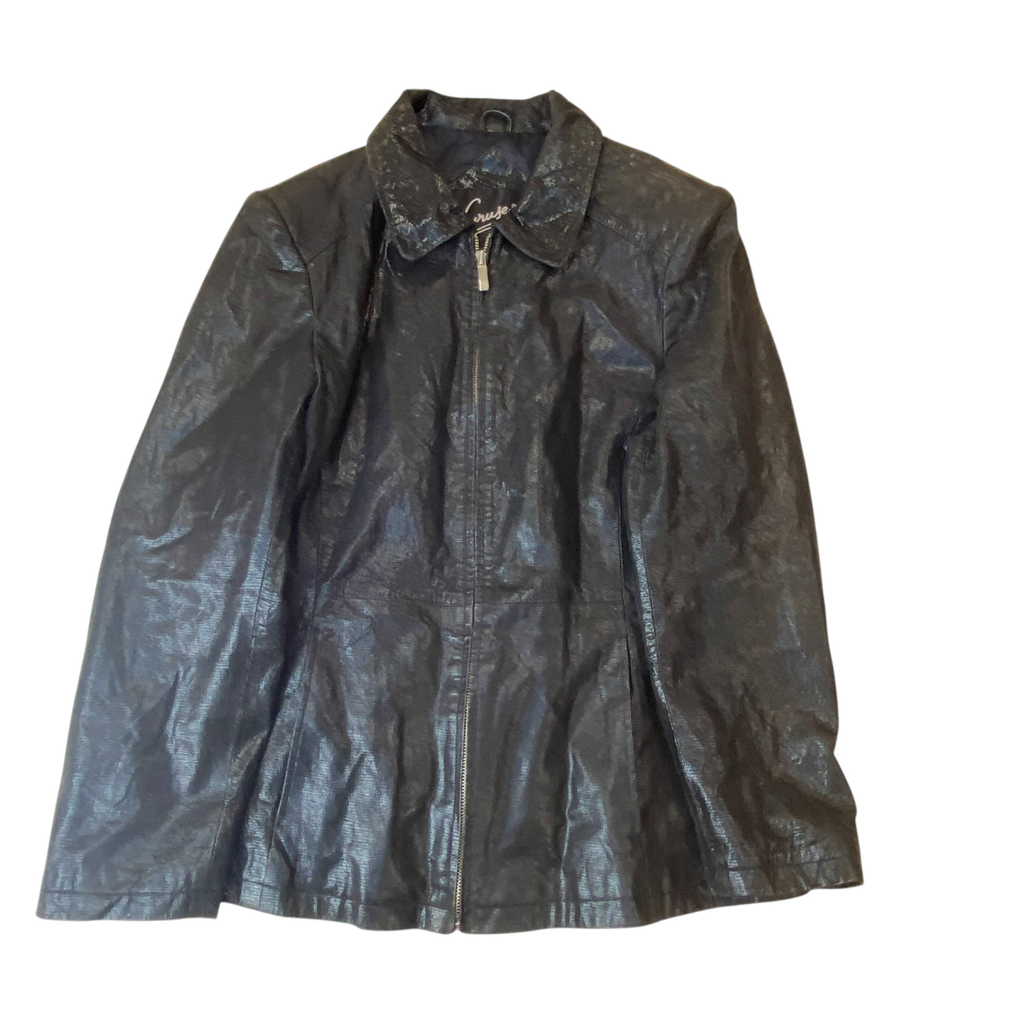 Cruse Jacket Men S Black Genuine Leather Pocket Long Sleeve Collared Full Zipper