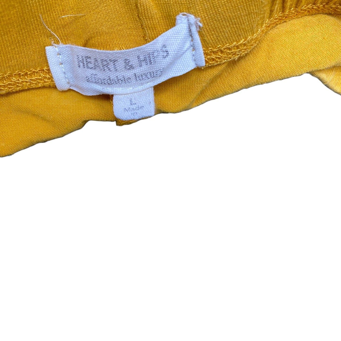 Running Sprinter Shorts Womens L 24" Waist Yellow Athletic Workout Dolphin Hem