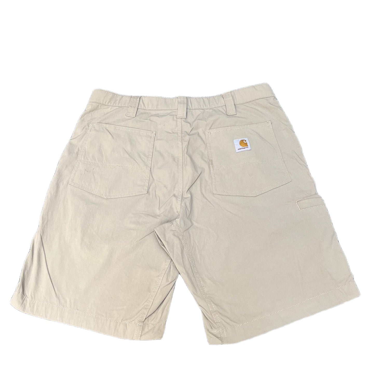 Carhartt Cargo Shorts Fits as Mens Large 33" Waist Beige Relaxed Fit Outdoor