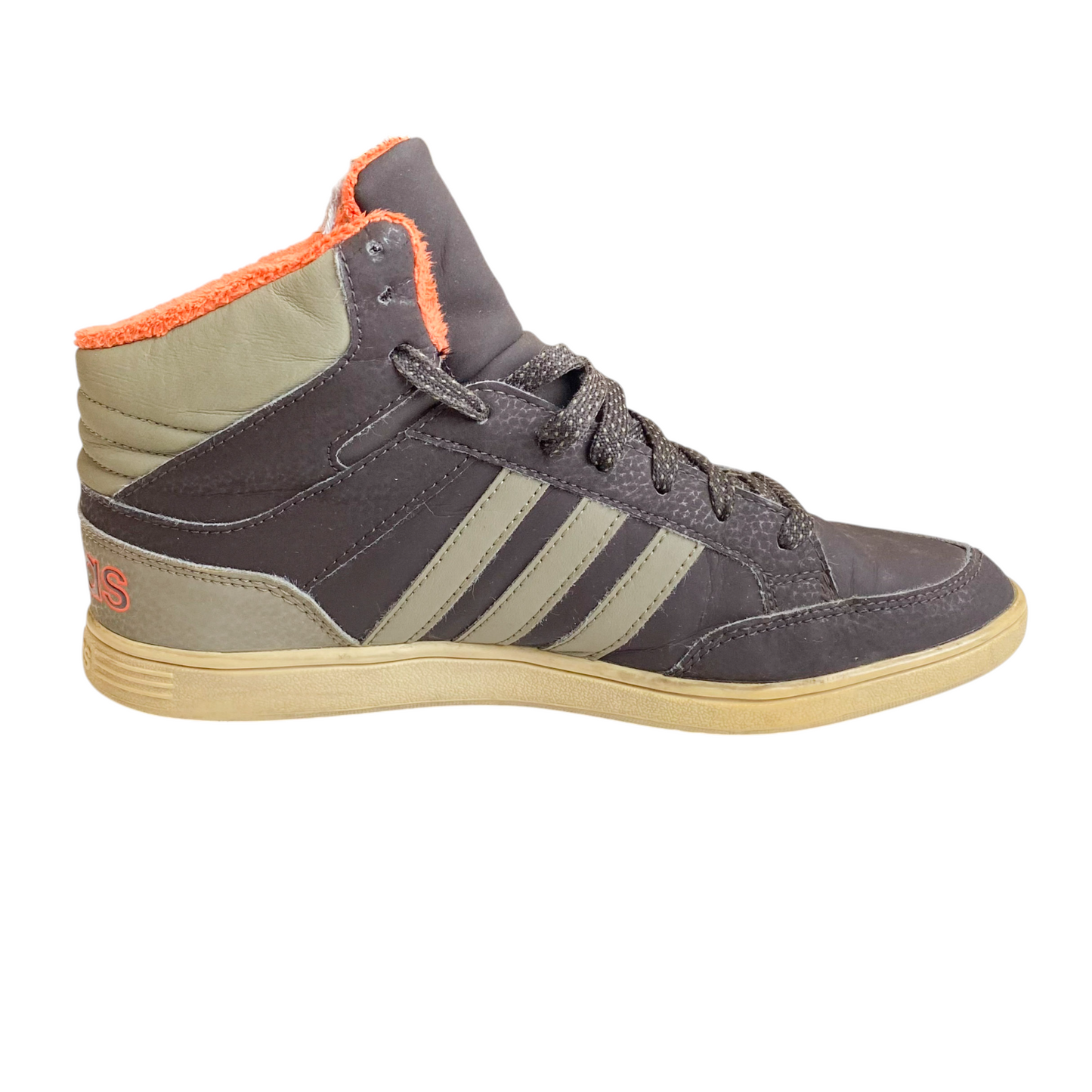 adidas Running Shoes Men's UK 5.5 Black Olive Striped Mid Top Comfort Lace-Up