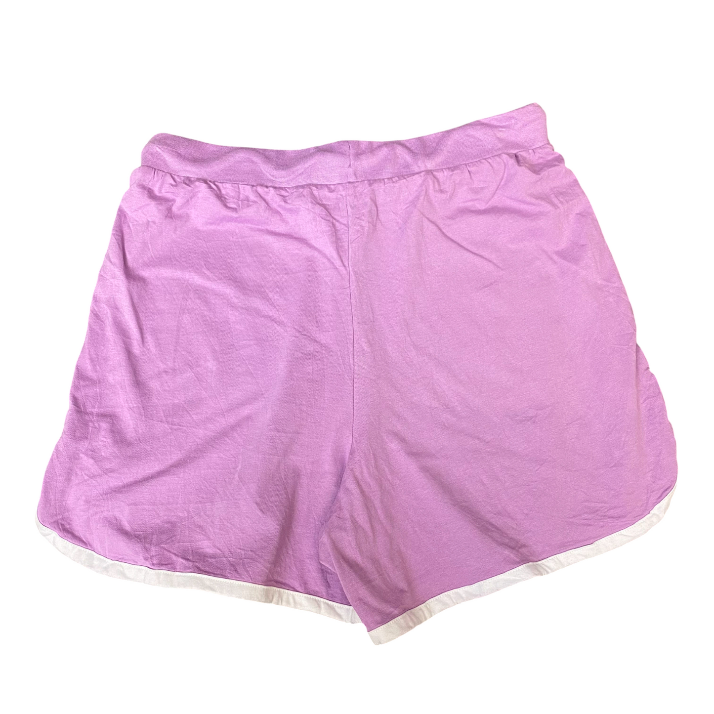 Running Sprinter Shorts Womens L/XL Purple Athletic Drawstring Waist Dolphin Hem