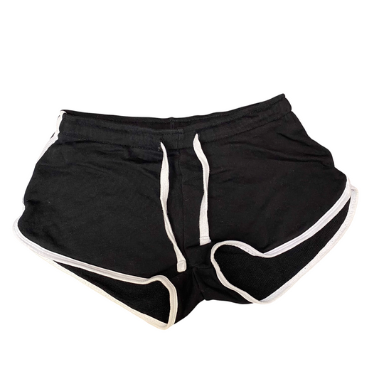 Running Sprinter Shorts Womens XS Black Athletic Gym Drawstring Elastic Waist