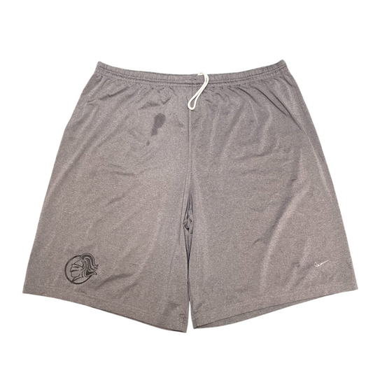 Nike Running Shorts Mens XL Grey Solid Dri Fit Elastic Waist Drawstring Athletic