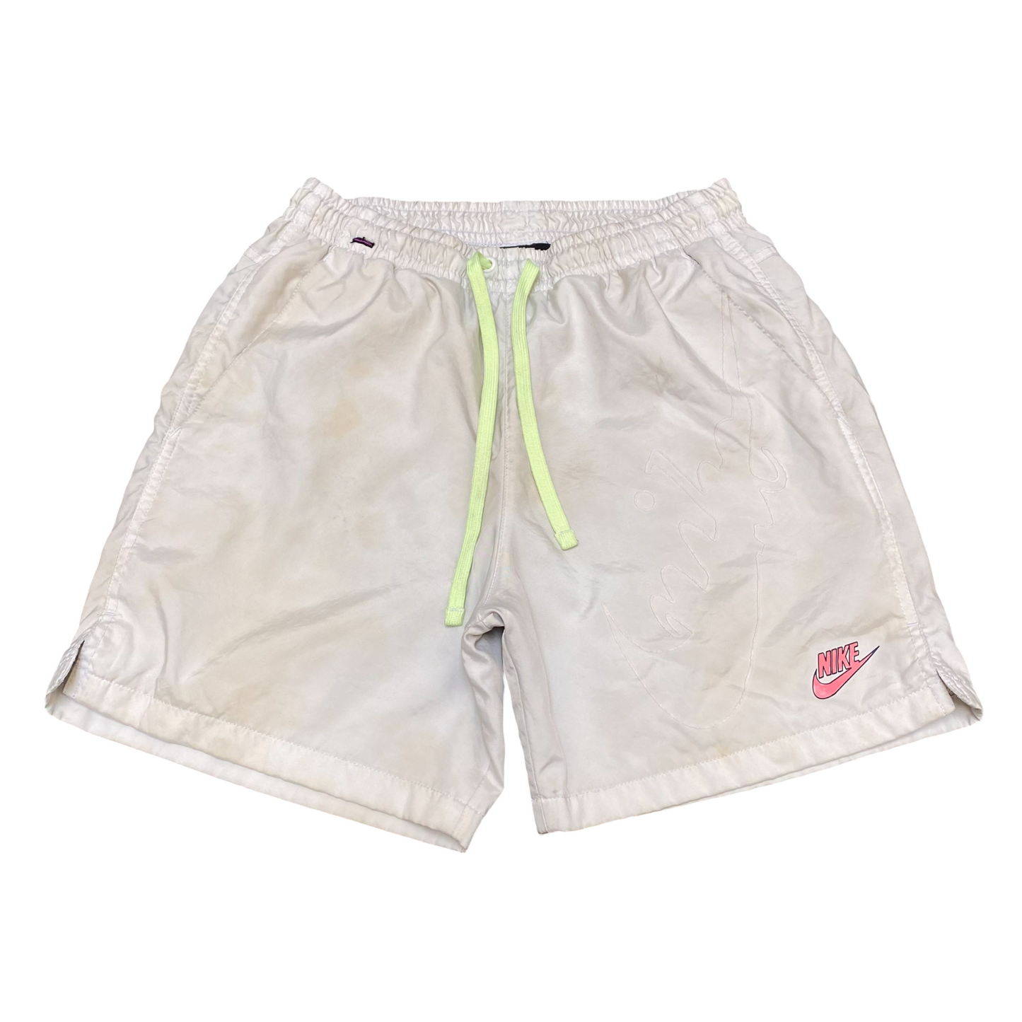 Nike Running Shorts Mens Small White Sportswear Festival Flow Drawstring Waist