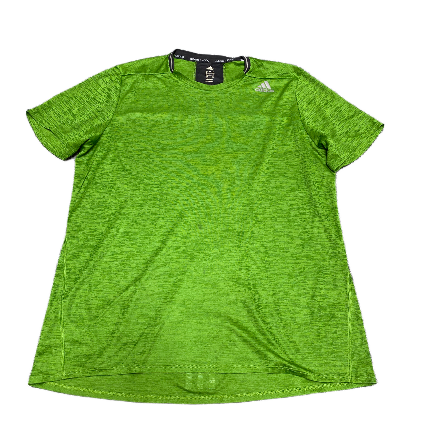 Adidas Climalite Running T-Shirt Men L Green Short Sleeve Crew Neck Pullover Tee