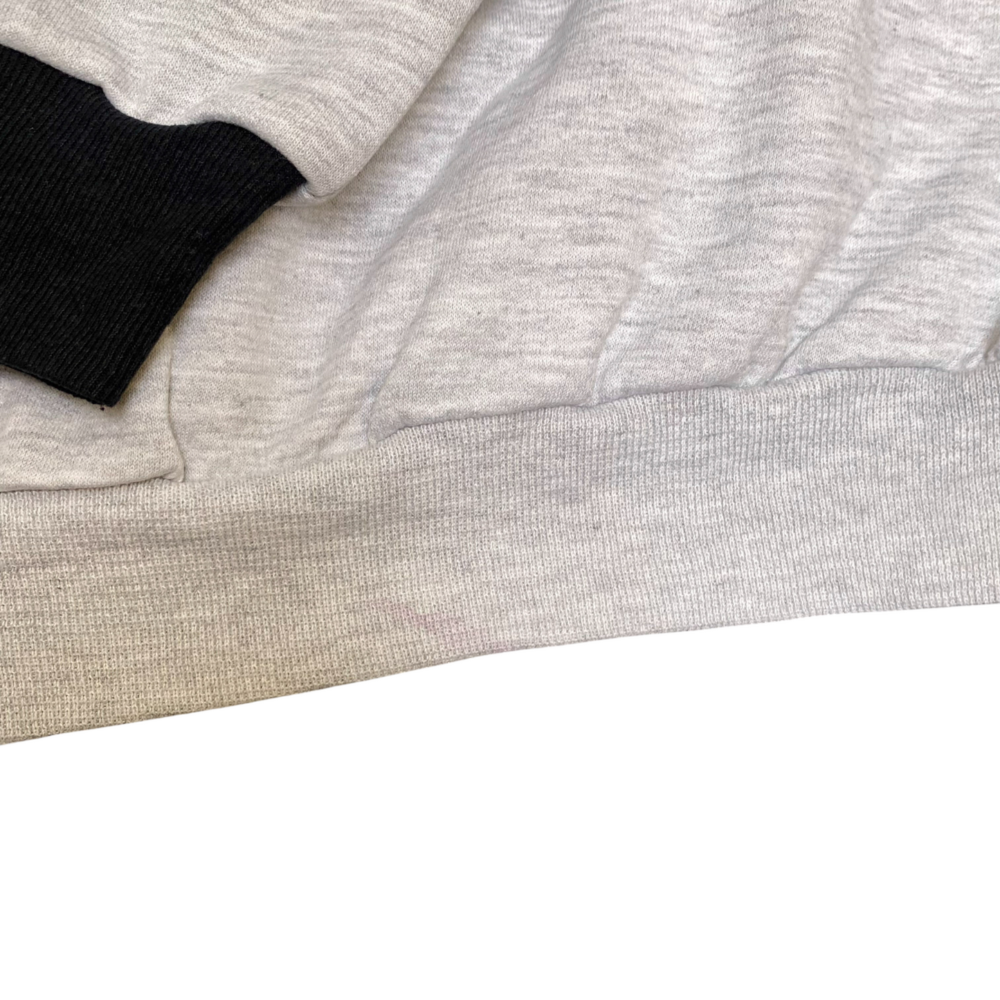 Nike Reworked Sweatshirt Mens L Grey Black Embroidered Spellout Logo Crew Neck