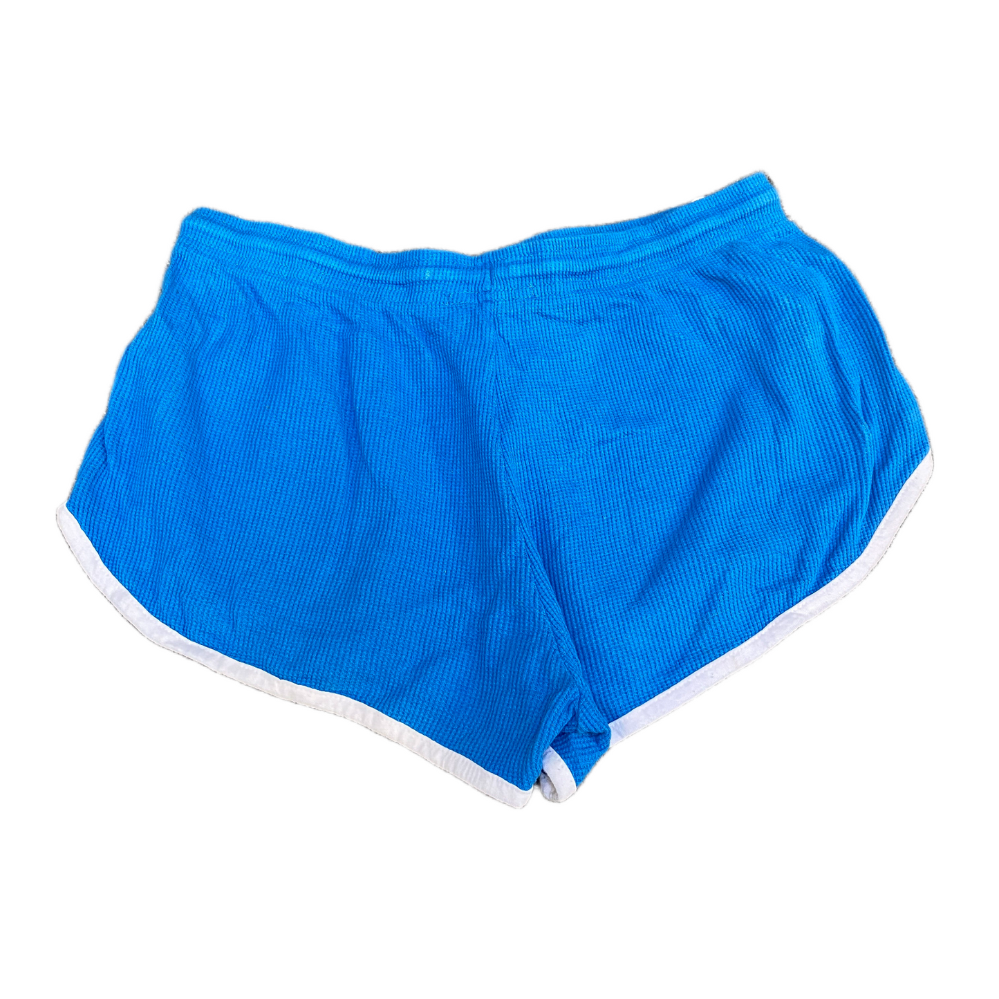Running Sprinter Shorts Womens M 29" Waist Blue Thermal Gym Workout Dolphin Hem