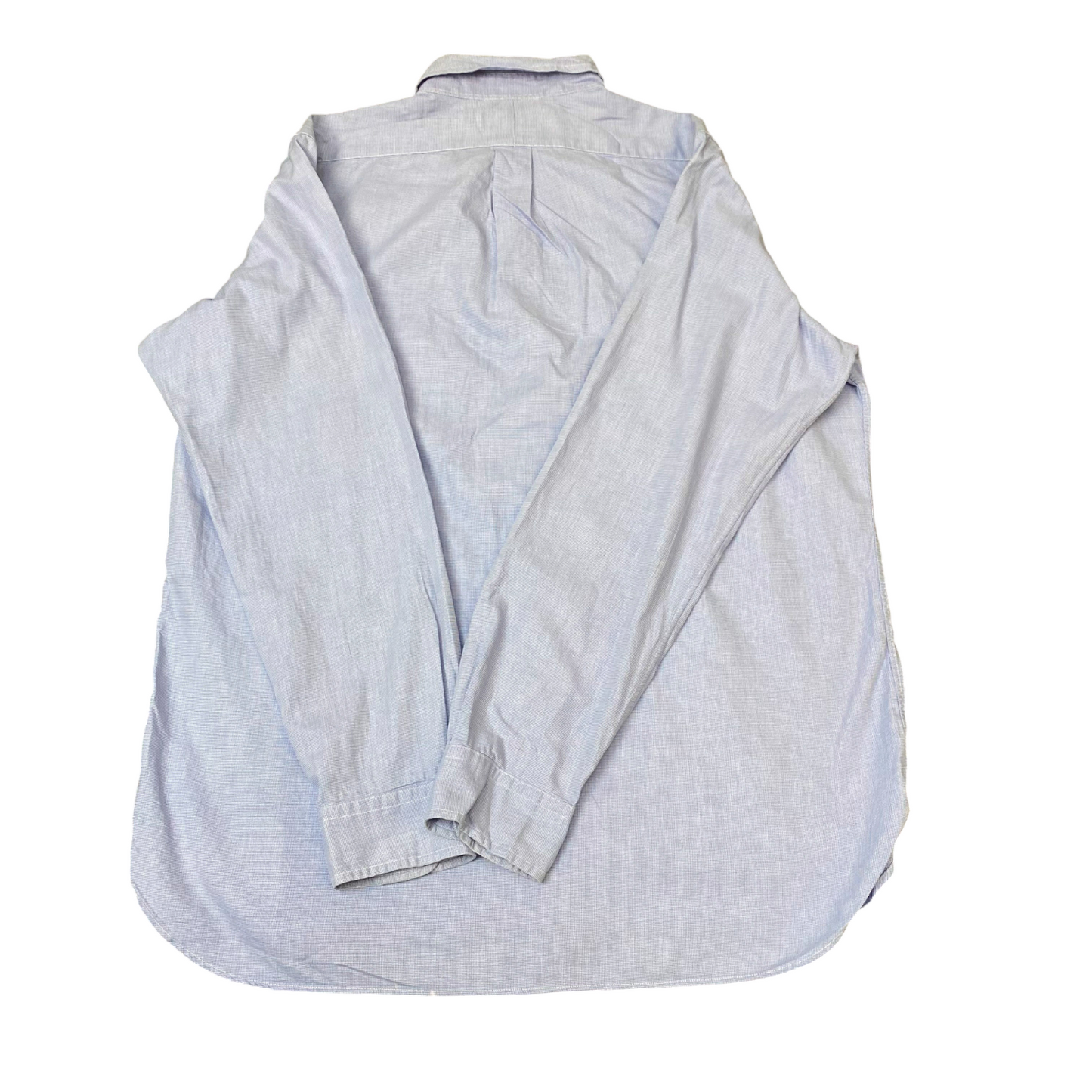 Ralph Lauren Formal Shirt Mens L Blue Solid Long Sleeve Pony Logo Button Down