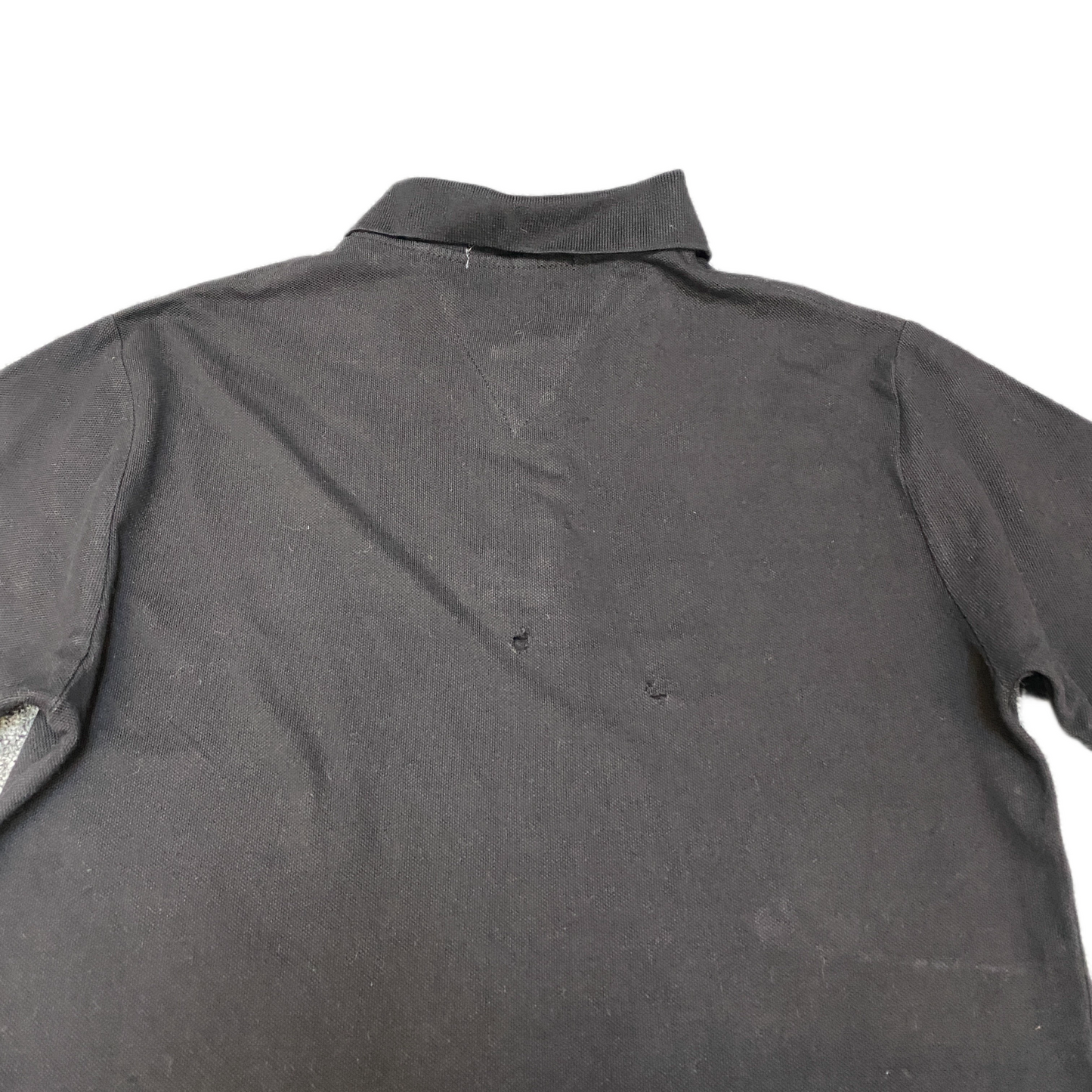 Vtg Tommy Hilfiger Polo Shirt Boys Medium Black Stretch Golf Performance Popover