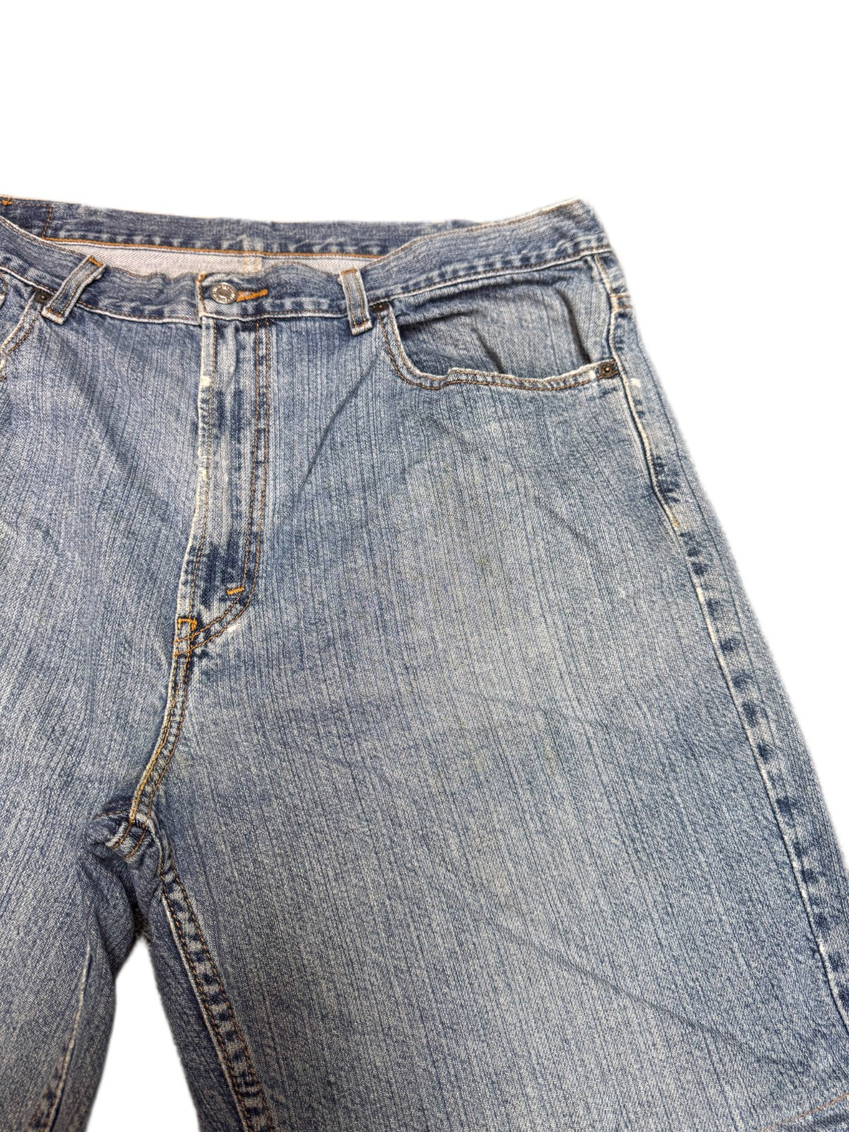 Levi's 505 Jean Shorts Fits as Mens XL 38" Waist Blue Denim Regular Fit Red Tab