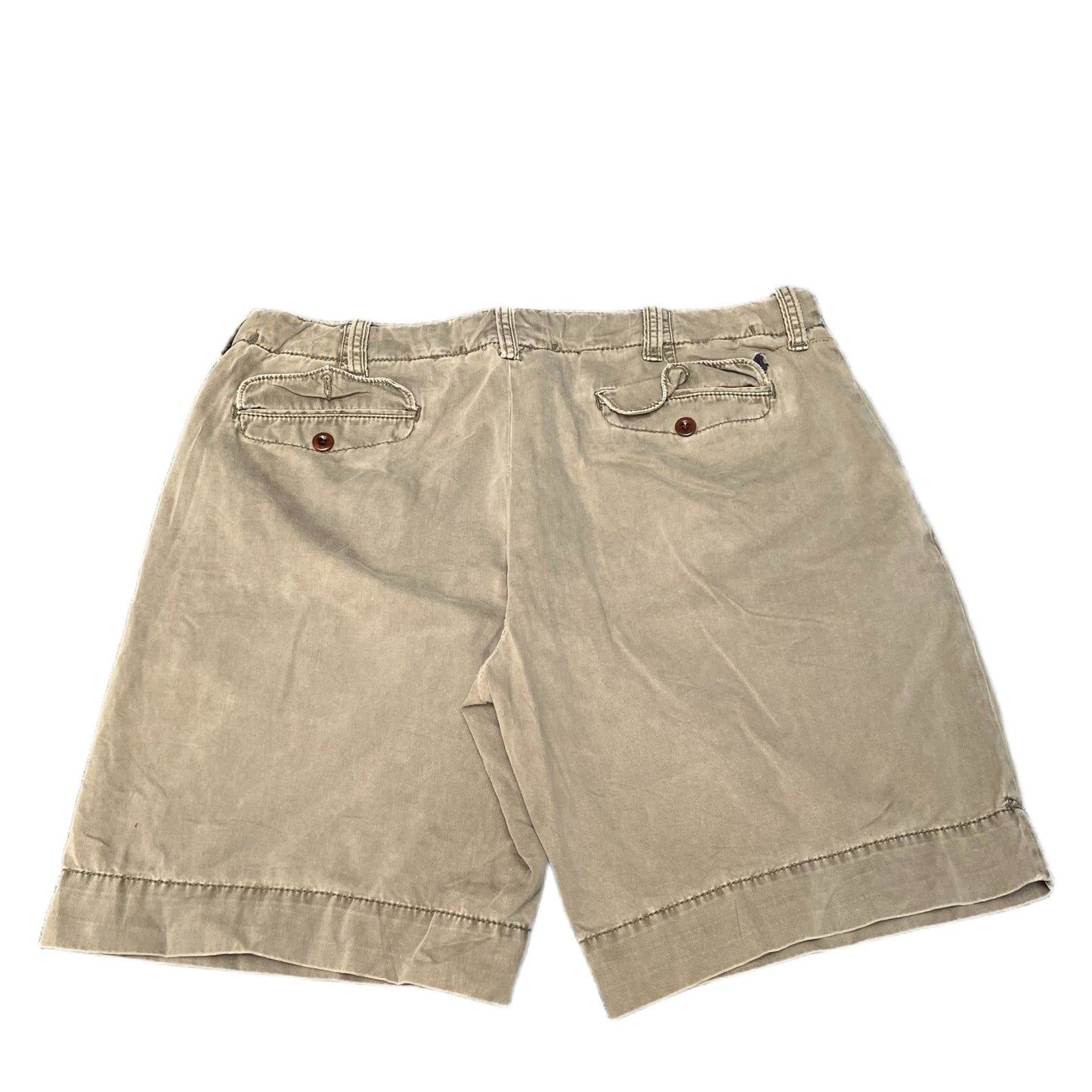 Polo Ralph Lauren Shorts Fits as Mens XL 39" Waist Brown Flat Front Drawstring