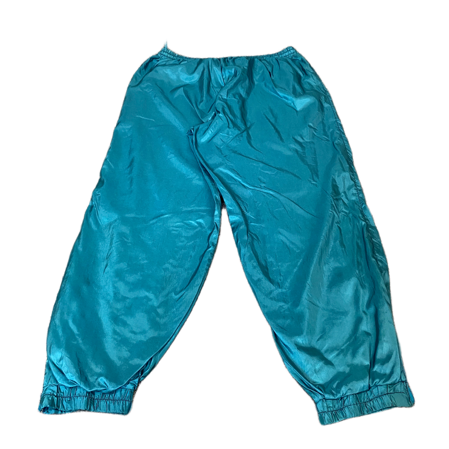 Rodeo Joggers Fits as Womens 32" Waist Blue Windbreaker Drawstring Trousers