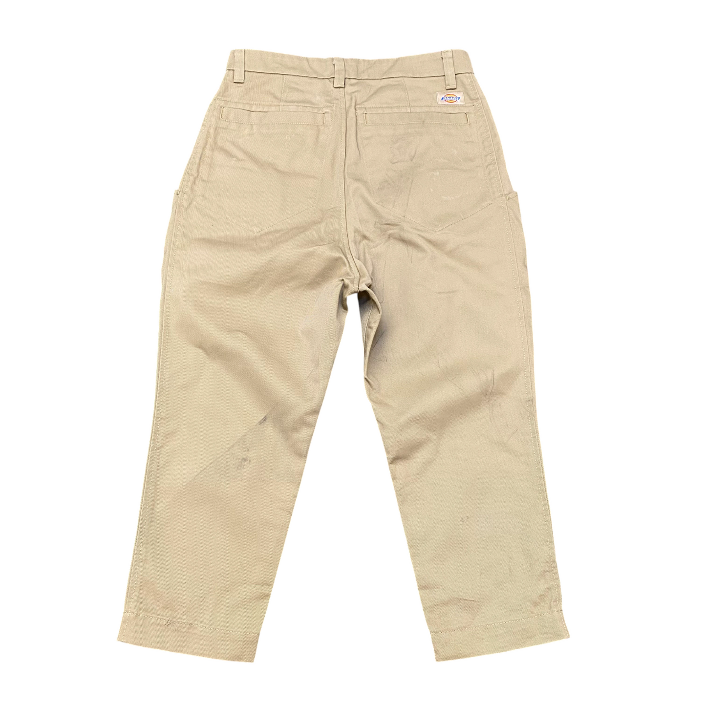 Dickies Zucca Trousers Men's Small Beige Pleated Straight Fit Pockets Workwear