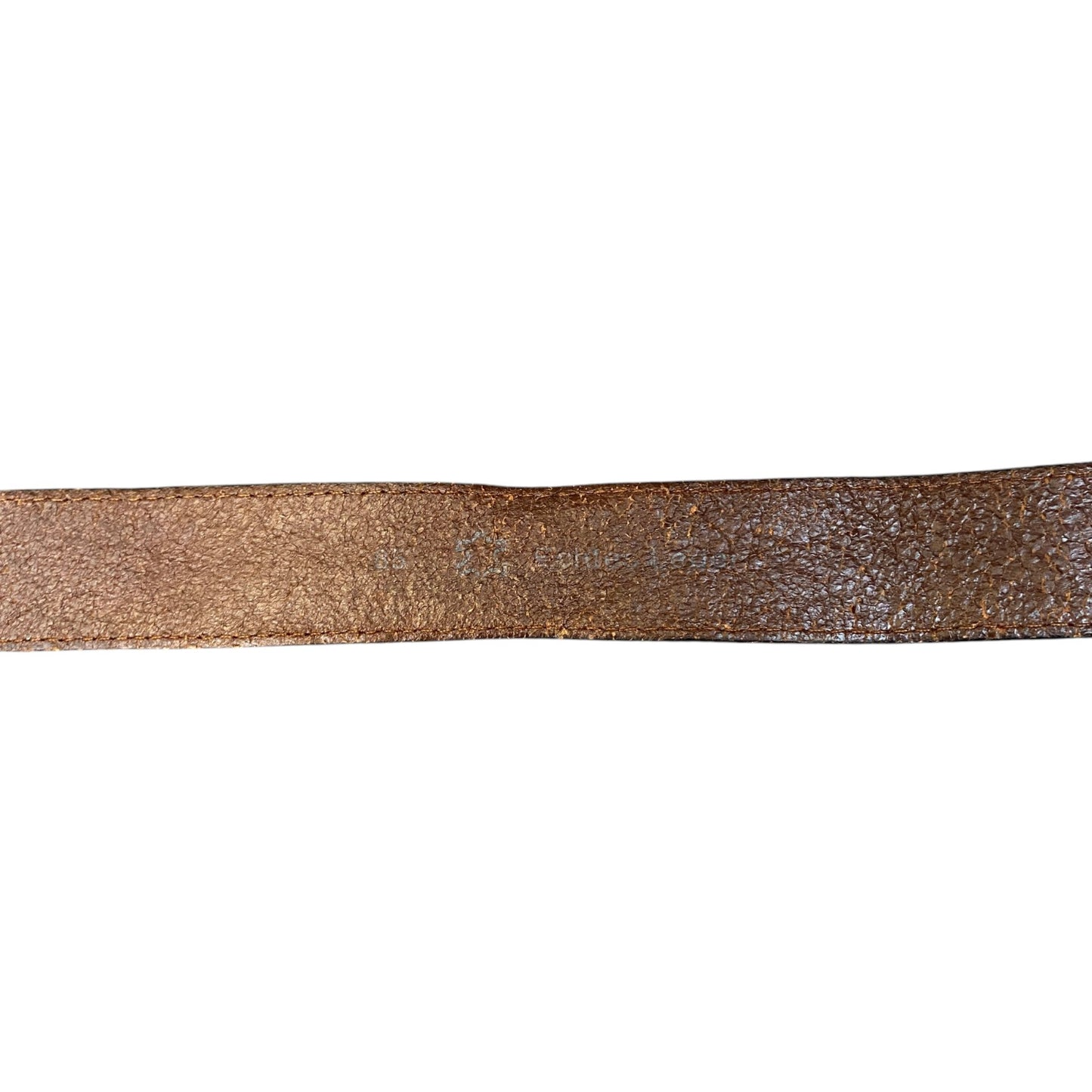 Waist Belt Women Brown Embossed Leather Tooling Floral Silver Buckle 38 inches