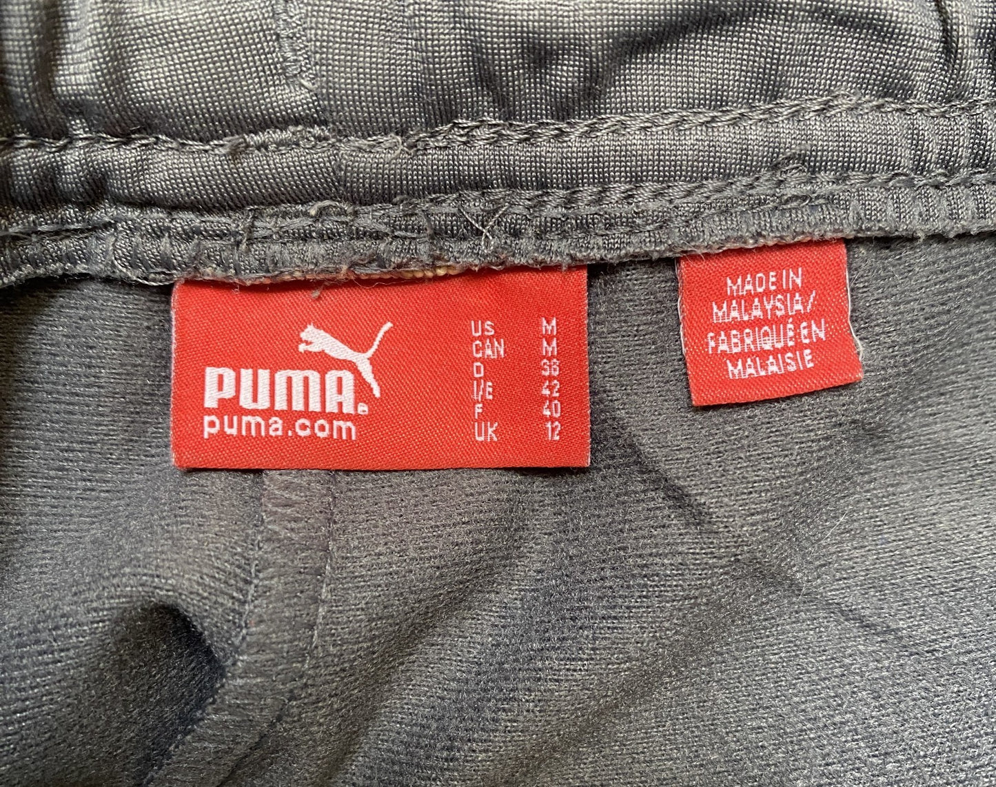 PUMA Joggers Fits as Womens 31" Waist Black Straight Leg Drawstring Trouser