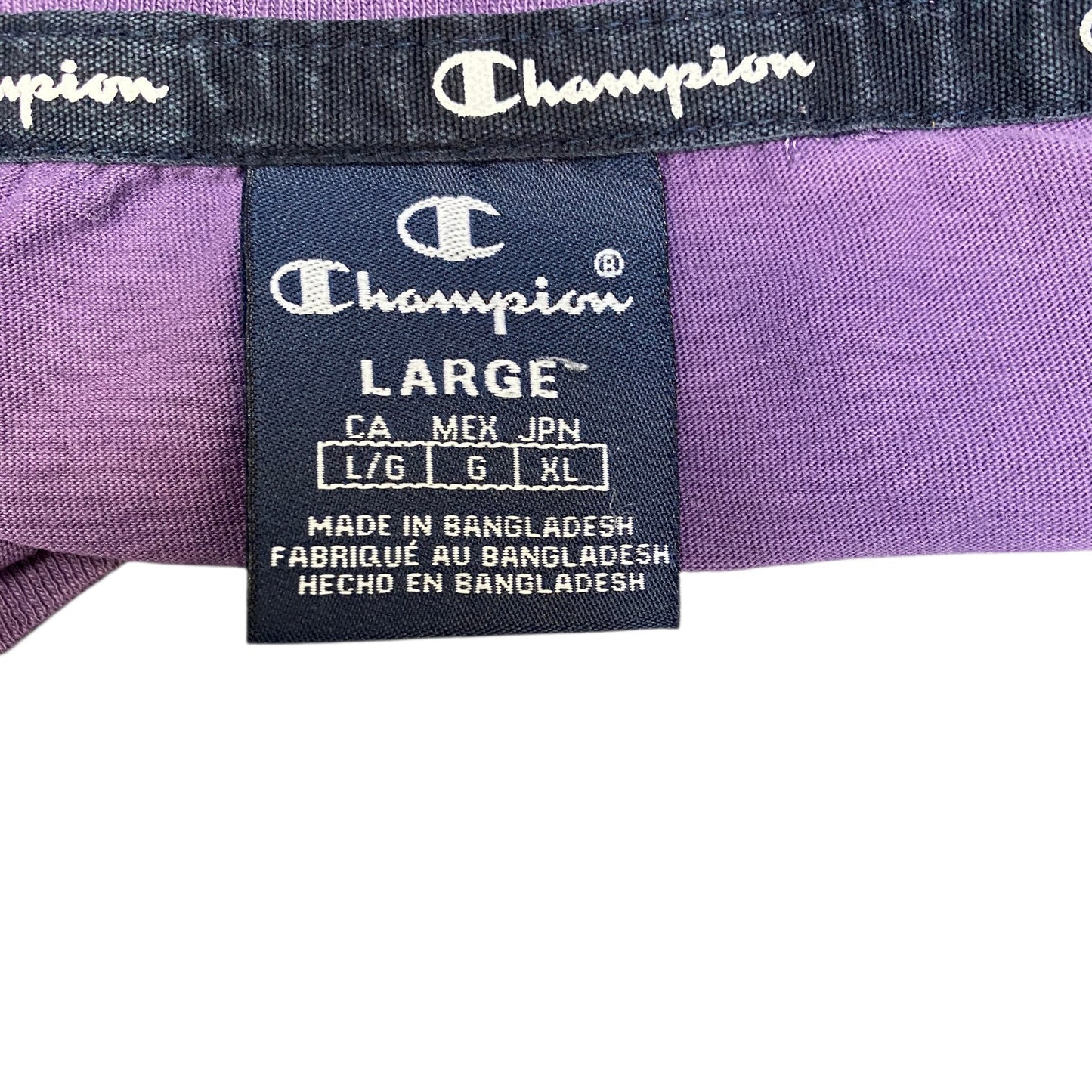 Champion T-Shirt Womens L Purple Legacy American Classic Fit Short Sleeve Tee