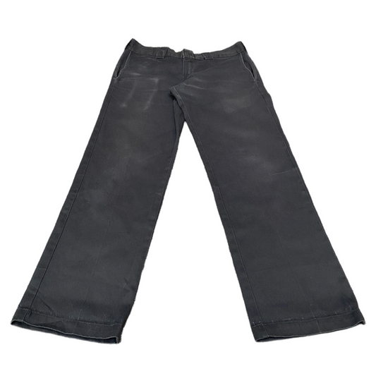 Dickies Chino Pants Fits as Mens 34" Waist Black Relaxed Fit Straight Trousers