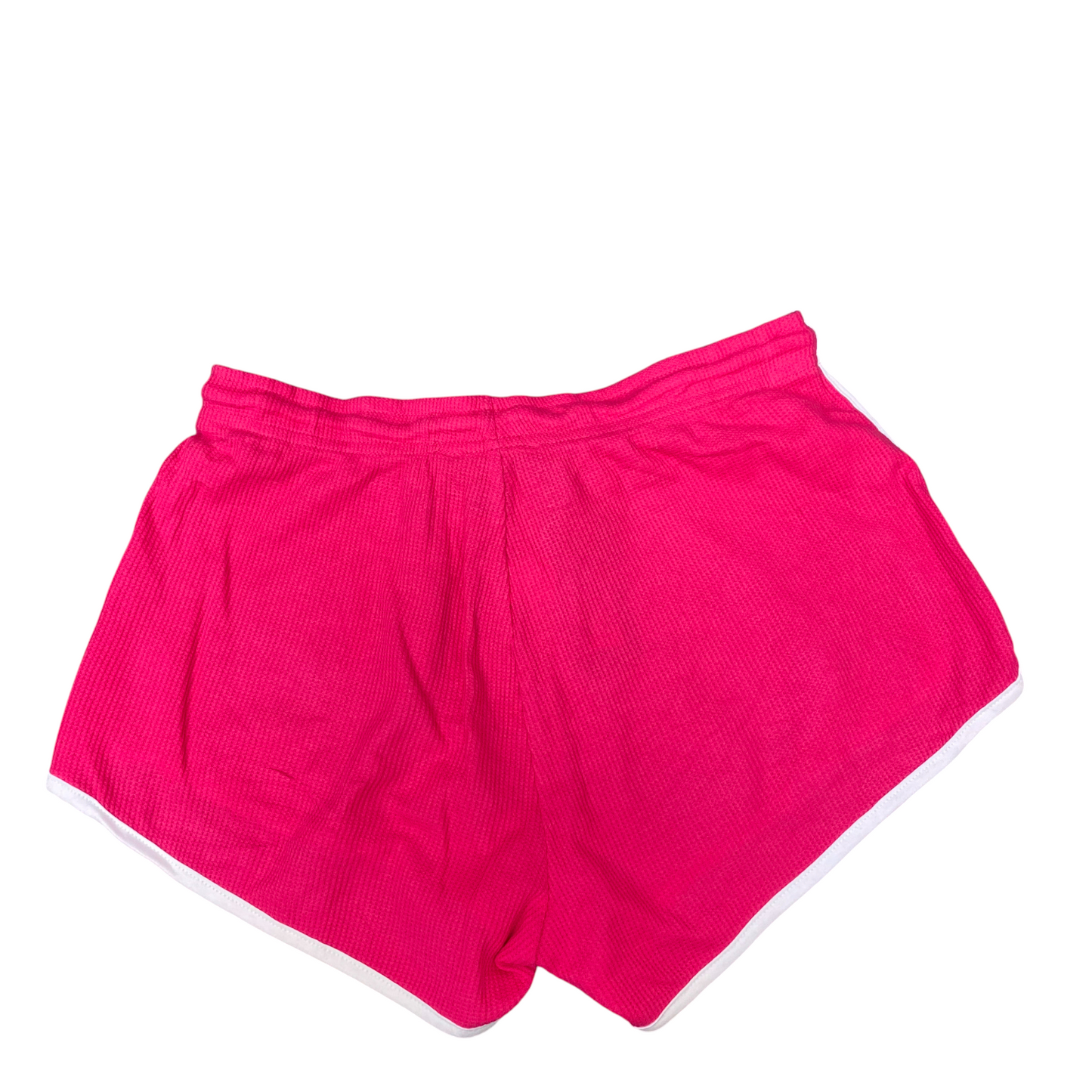 Sprinter Shorts Womens L Pink White Athletic Gym Running Drawstring Outdoor