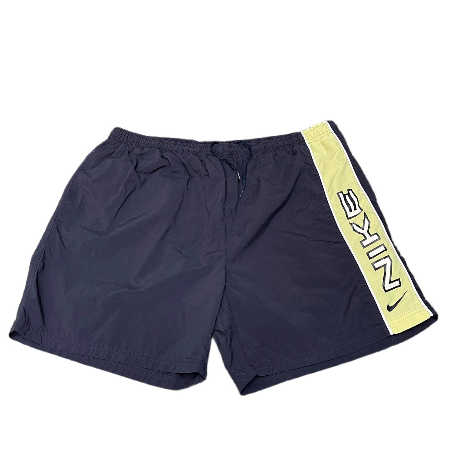 Vtg Nike Swim Trunk Board Shorts Mens XL 39" Waist Navy Mesh Lined Drawstring