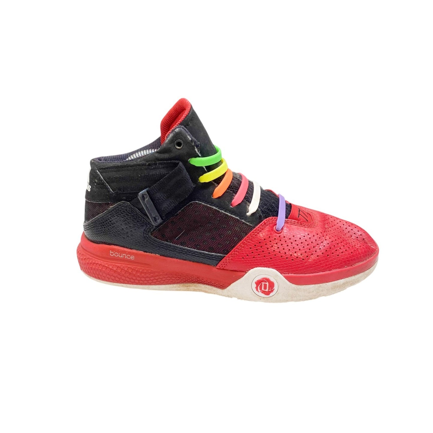 Adidas D Rose 773 IV Basketball Sneakers Men 5.5 Red Black Leather Trim Athletic