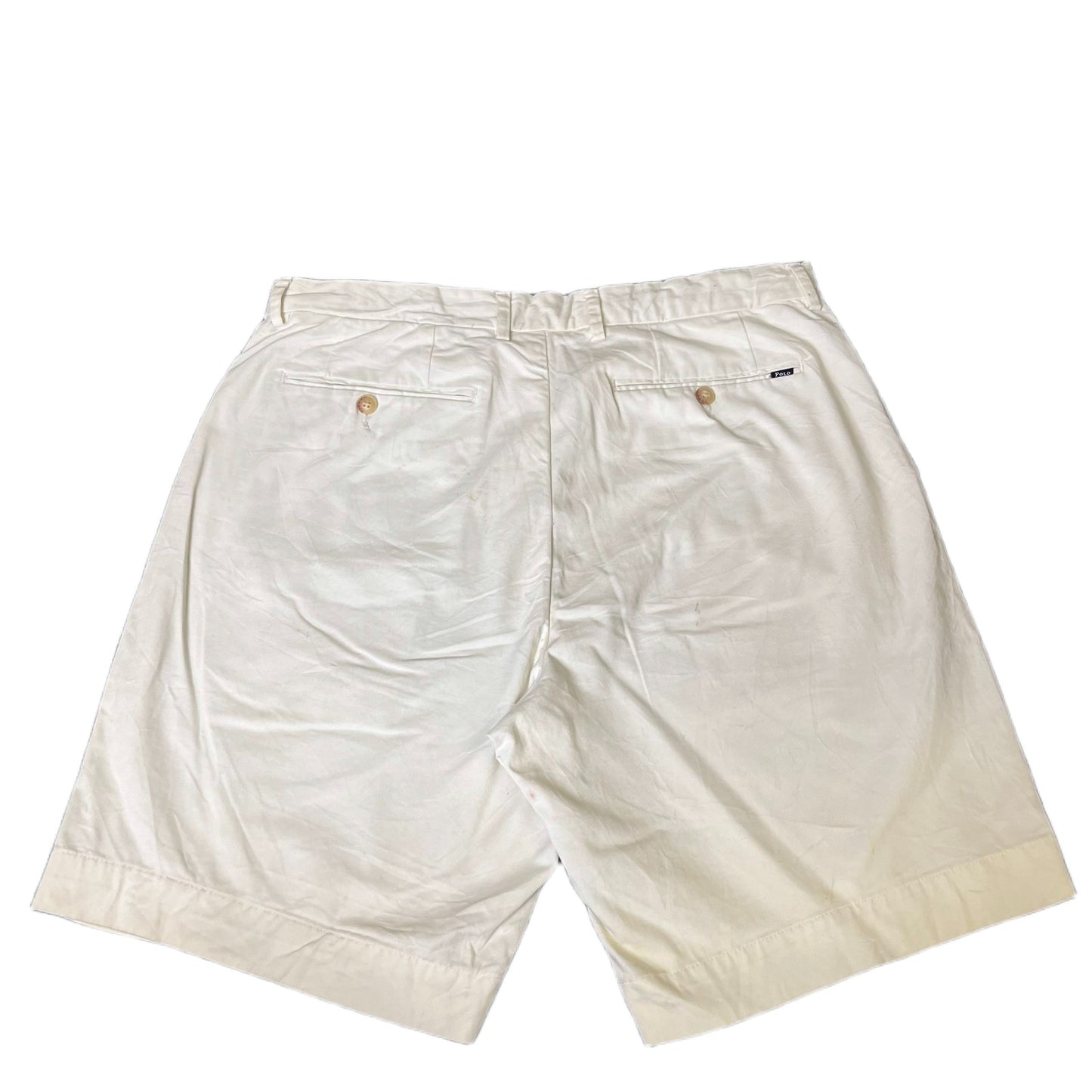 Polo Ralph Lauren Classic Chino Shorts Fits as Mens XL 36" Waist White Stretch