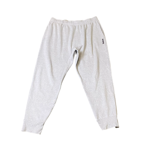 Reebok Joggers Womens XL Grey Fleece Lined Elastic Waist Relaxed Fit Sweatpants