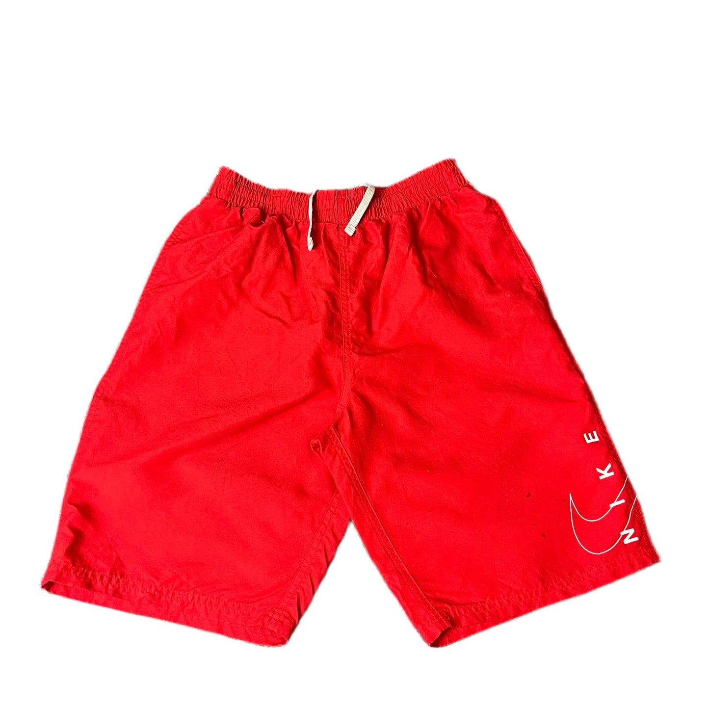 Nike Athletic Shorts Fits as Boys XS 23" Waist Red Lined Performance Drawstring