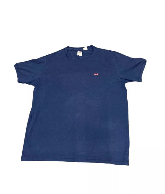 Levis T-Shirt Navy Mens L Chest Logo