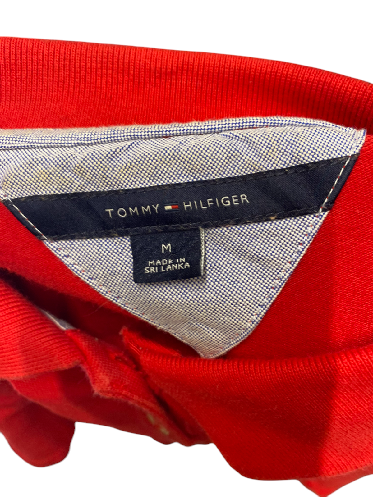 Tommy Hilfiger Polo Shirt Womens M Red High Low Short Sleeve Golf Performance