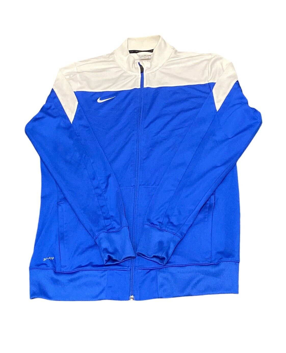 Nike Swoosh Dri-fit Zip Up Track Jacket Blue Women’s XL