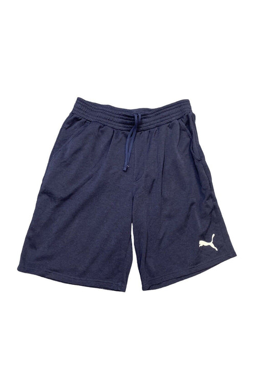 Puma Sports Shorts Navy Mens L Front Logo