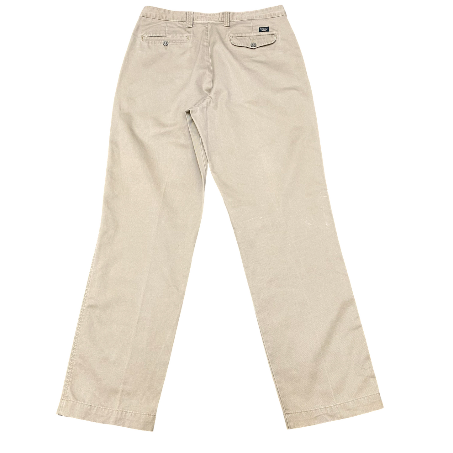 Dockers Trousers Men's XL Beige Pockets Straight Fit Pleated Workwear Outdoor