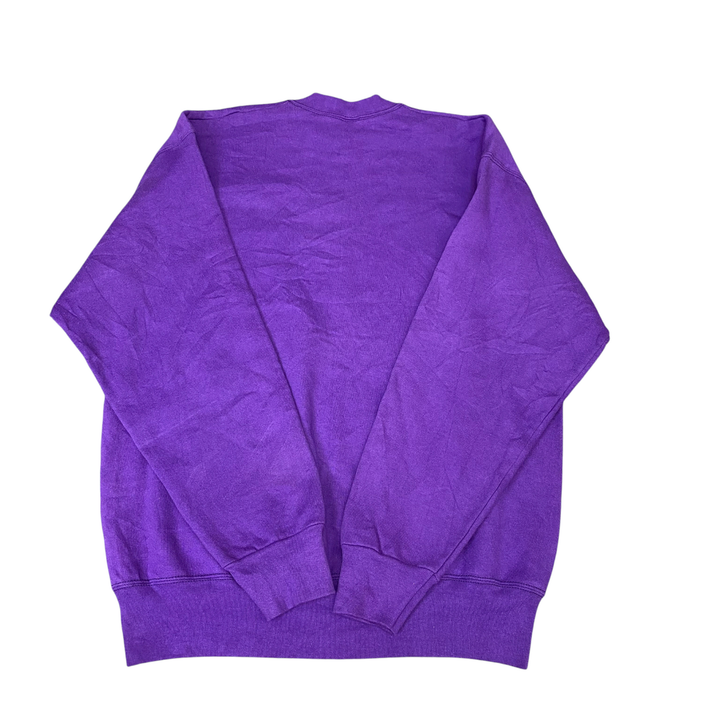 Fruit of The Loom Sweatshirt  Mens Large Purple Long Sleeve Crew Neck Pullover