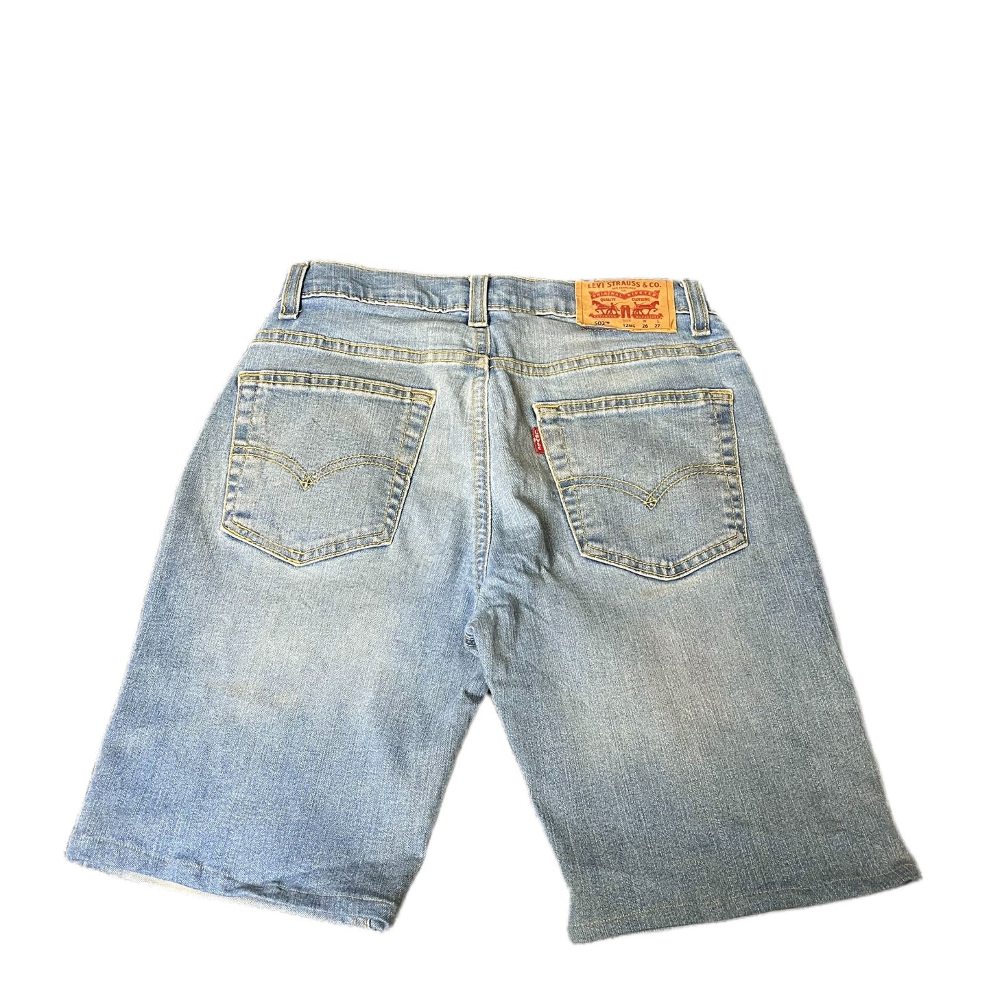 Levi's 502 Regular Taper Jean Shorts Fits as Mens XS 26" Waist Denim Light Wash
