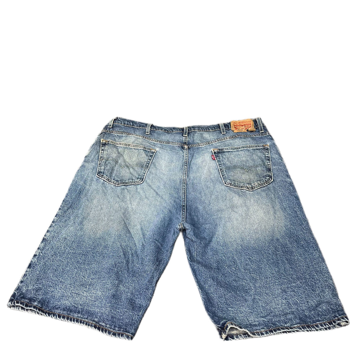 Levi's 569 Jean Shorts Fits as Mens XL 43" Waist Blue Denim Loose Straight Fit
