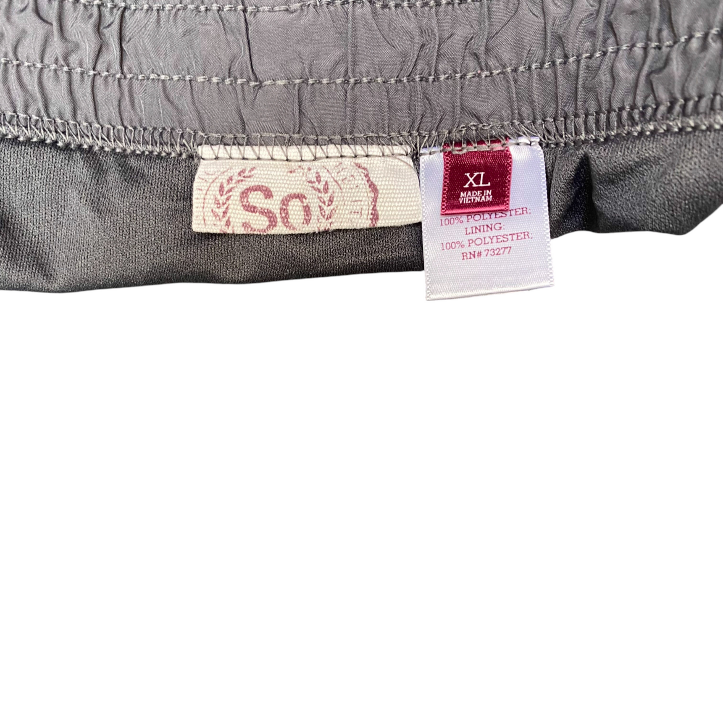 Running Sprinter Shorts Womens XL Black Grey Athletic Workout Drawstring Waist