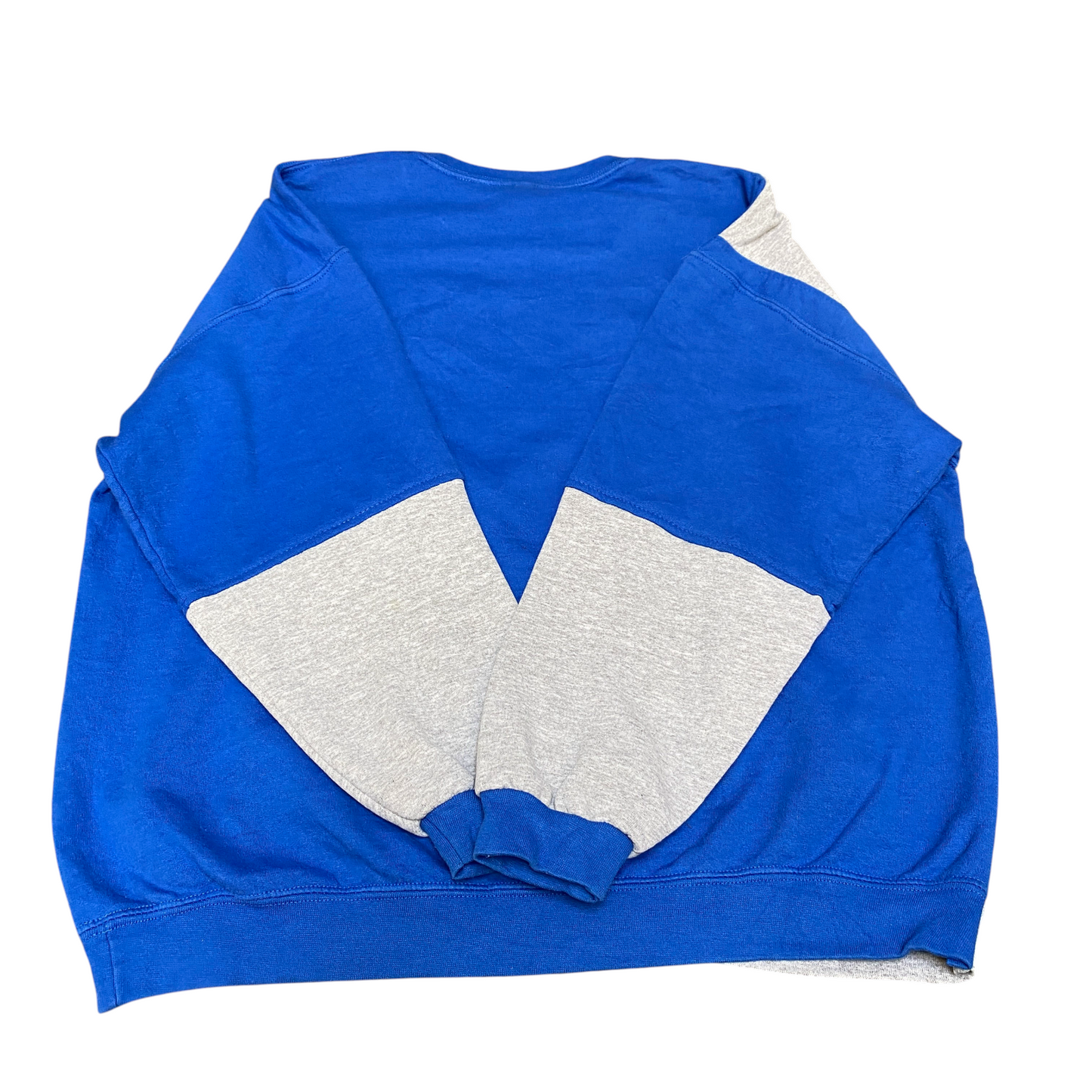 Nike Reworked Sweatshirt Mens XL Blue Grey Embroidered Spellout Logo Vintage Y2K