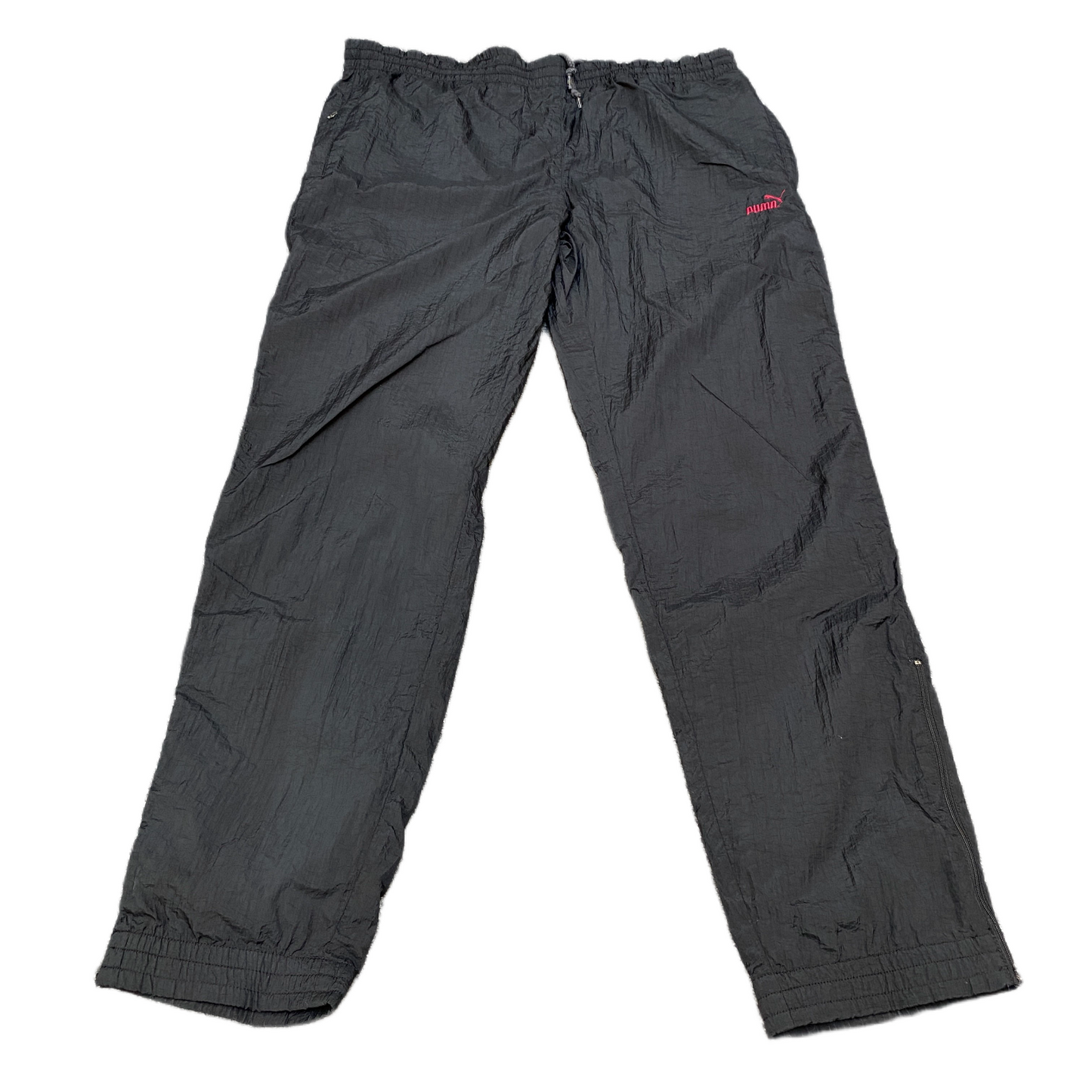 PUMA Joggers Fits as Mens 37" Waist Black Windbreakers High Waisted Trousers