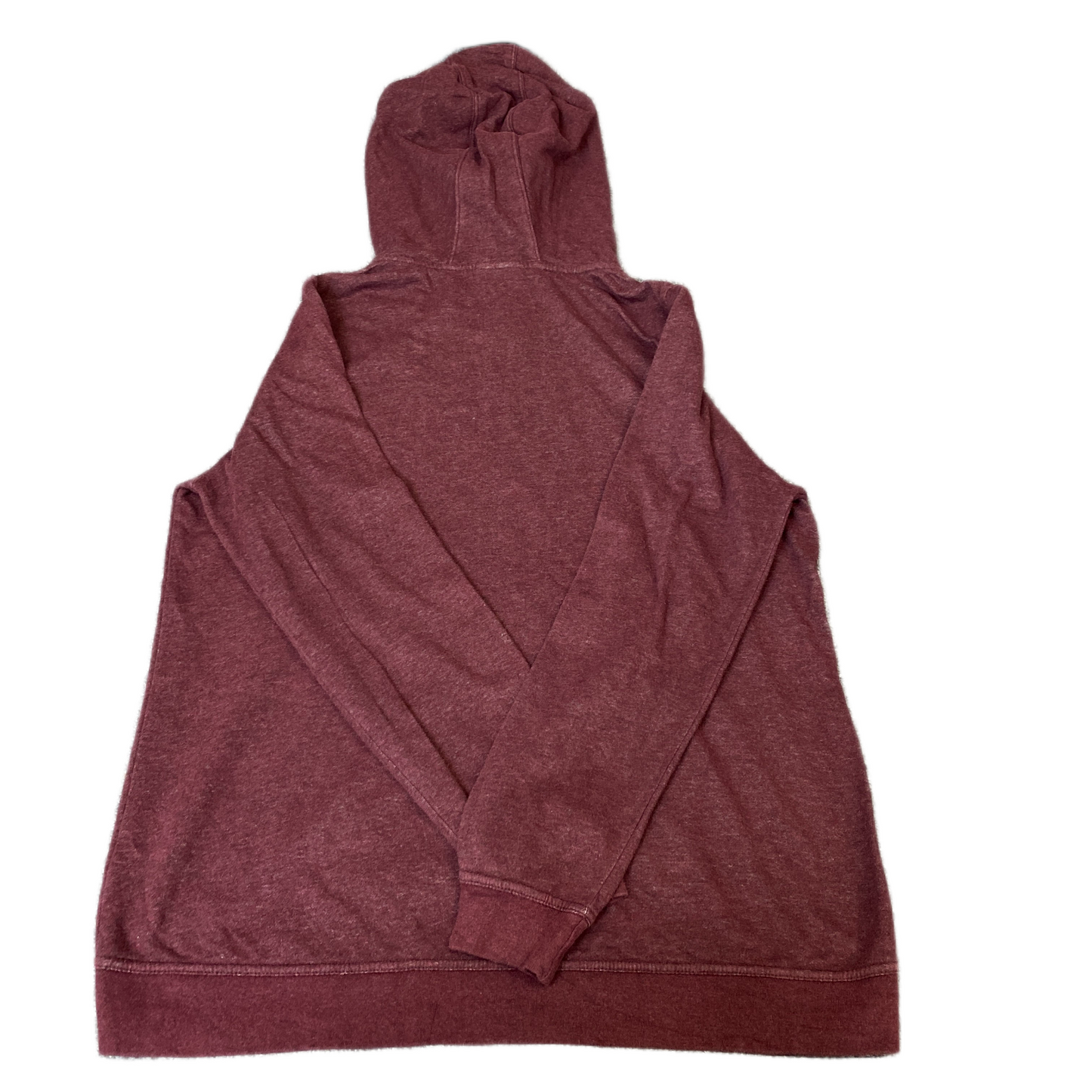 Nike Hoodie Womens Large Burgundy Heather Fleece Lined Long Sleeve Full Zipper