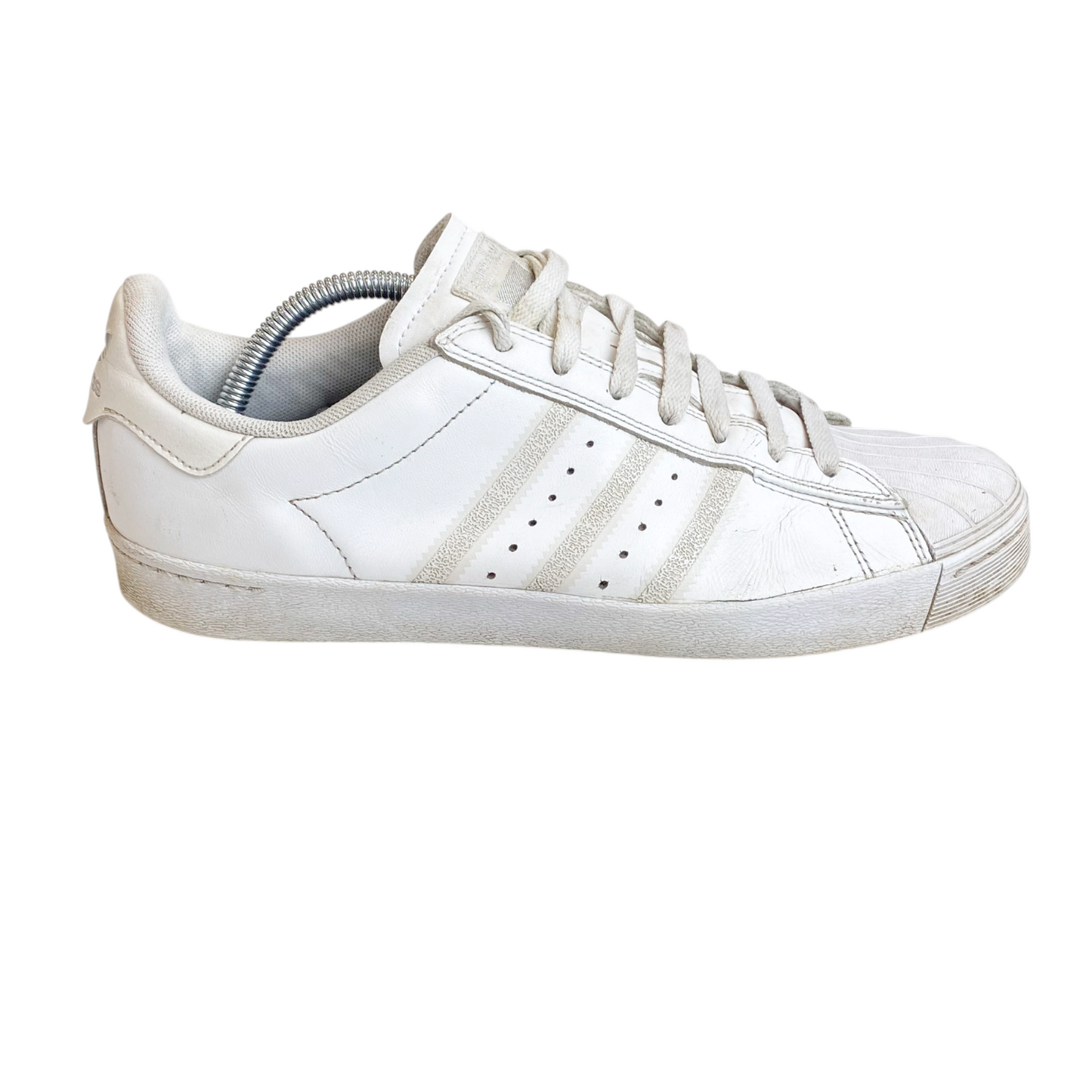 adidas Superstar Vulc Sneakers Men's UK 7.5 White Low Top Rubber Toe Lace Up