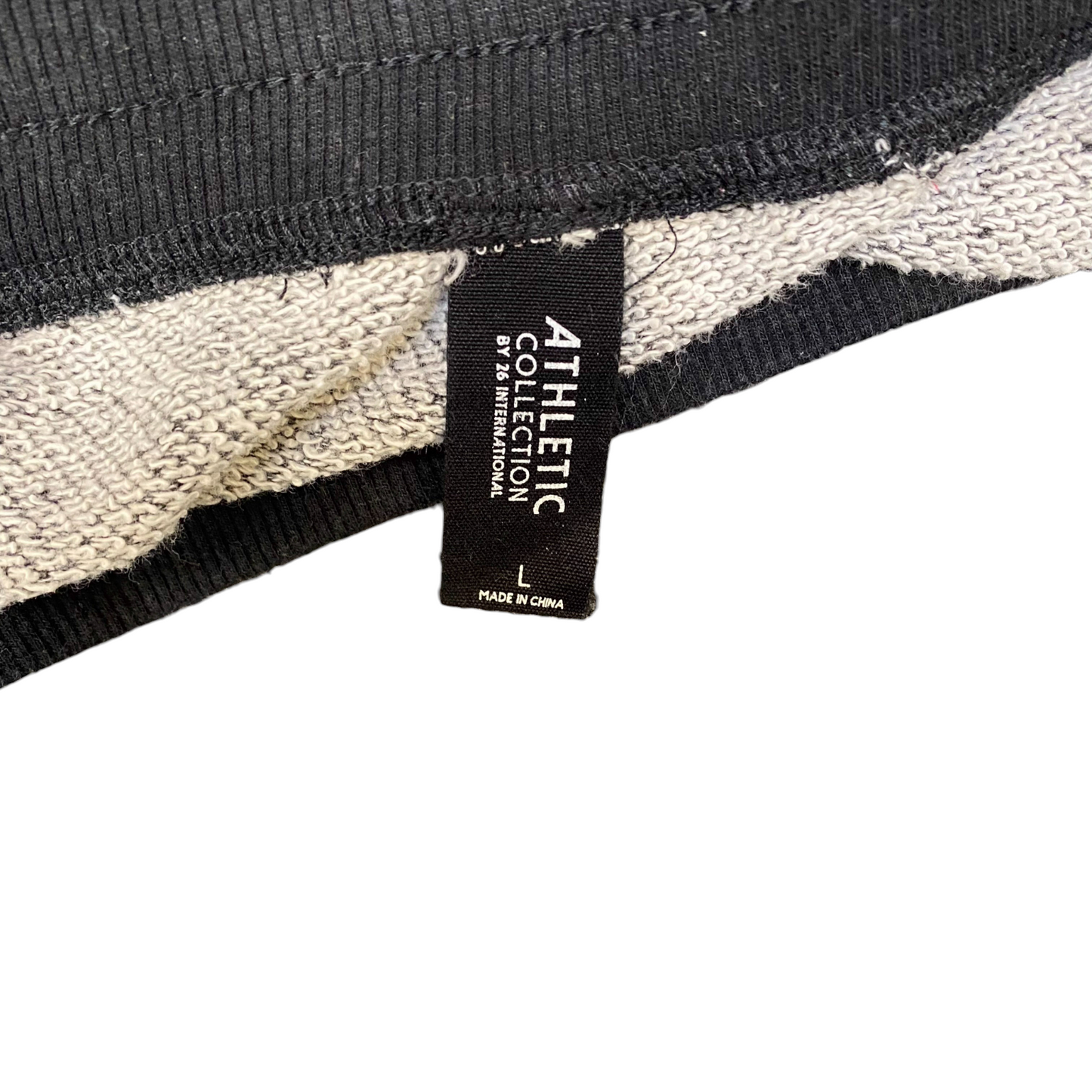 Running Sprinter Shorts Womens Large Grey Black Athletic Gym Workout Drawstring