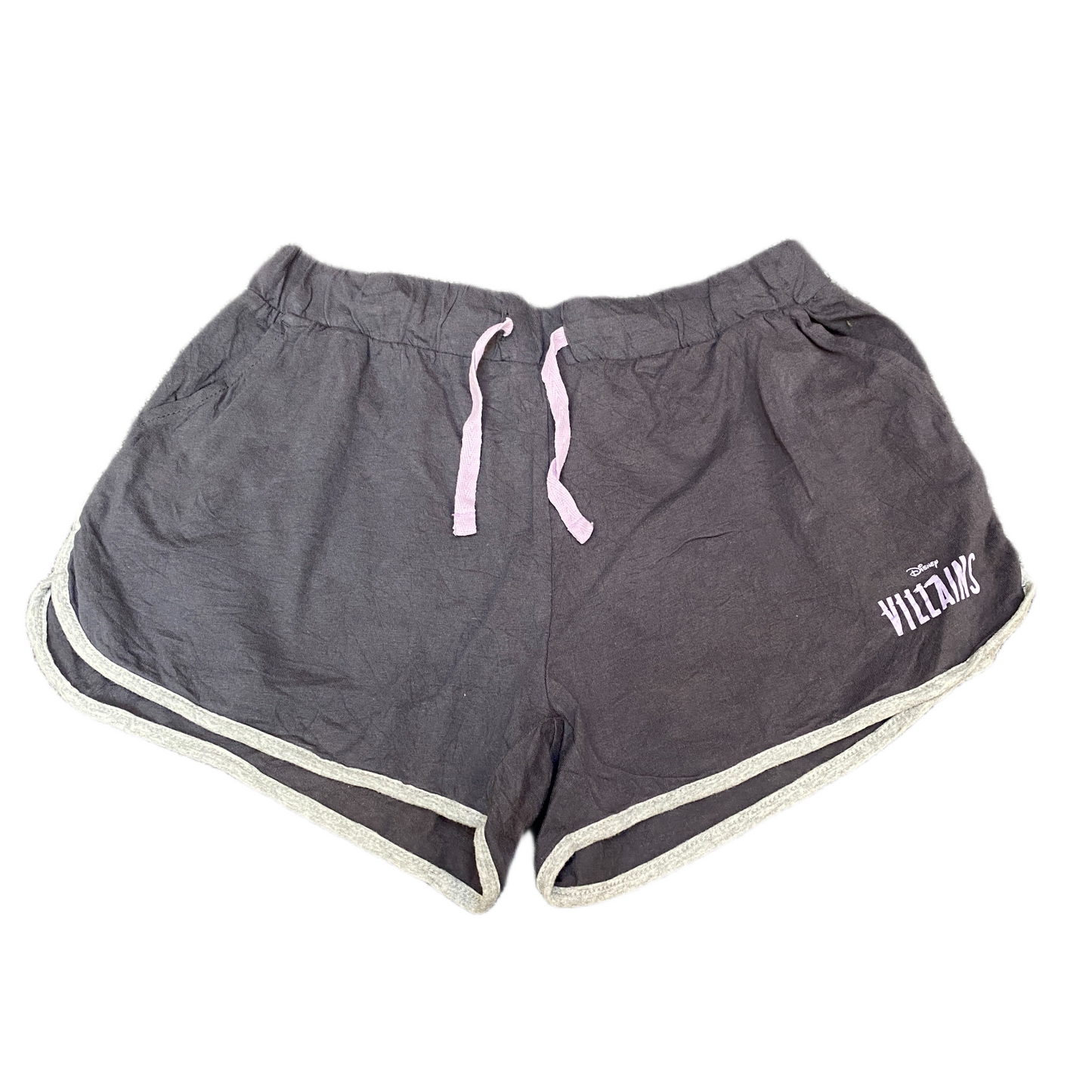 Running Sprinter Shorts Womens S 26" Waist Grey Athletic Gym Workout Dolphin Hem