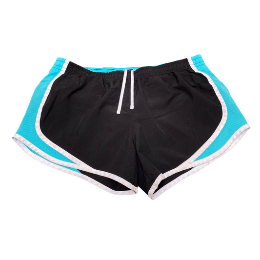 Running Sprinter Shorts Womens Small Black Blue Side Mesh Cadence Athletic Fit