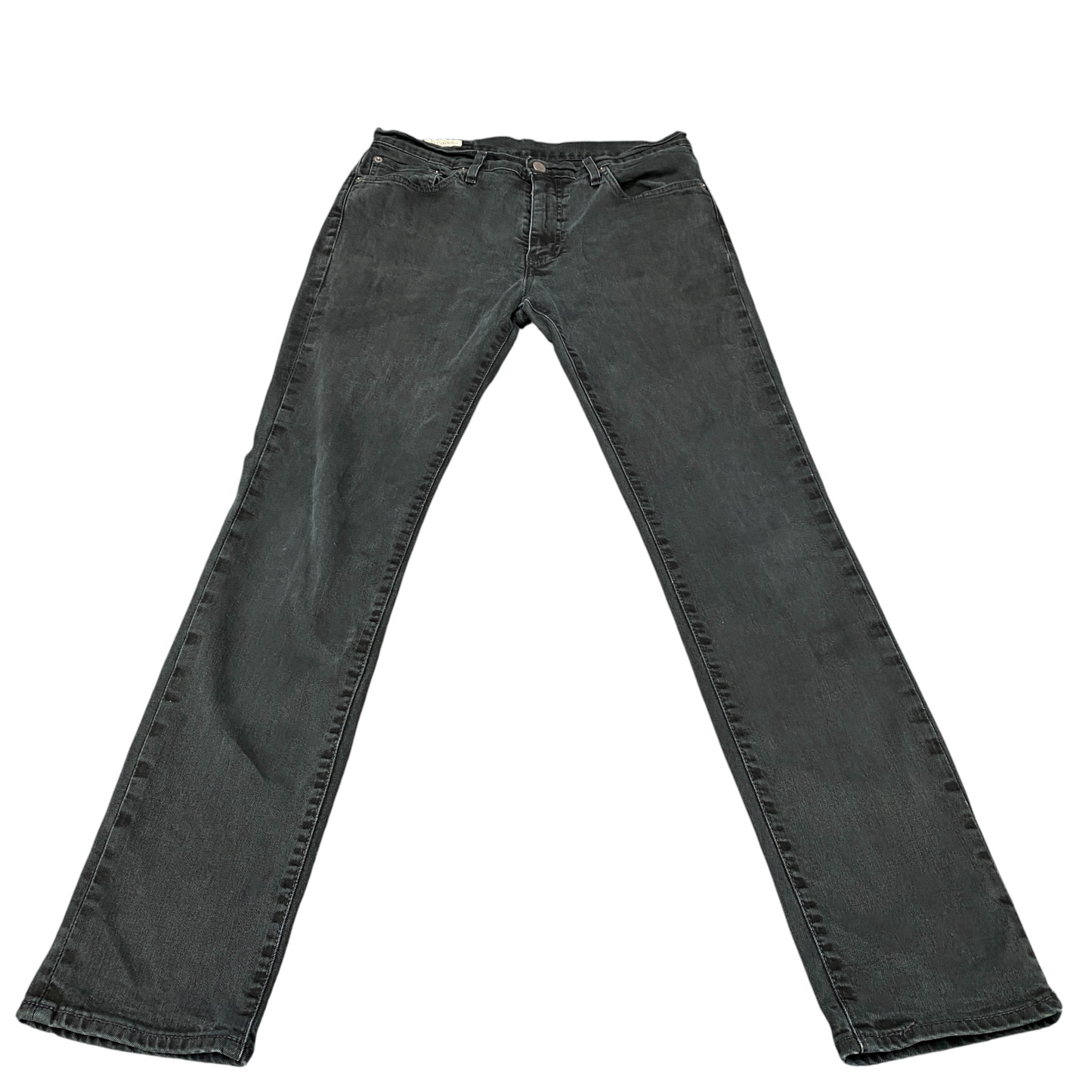 Levi's 511 Jeans Mens 31" Waist Black Denim Premium Stretch Red Tab Straight Leg