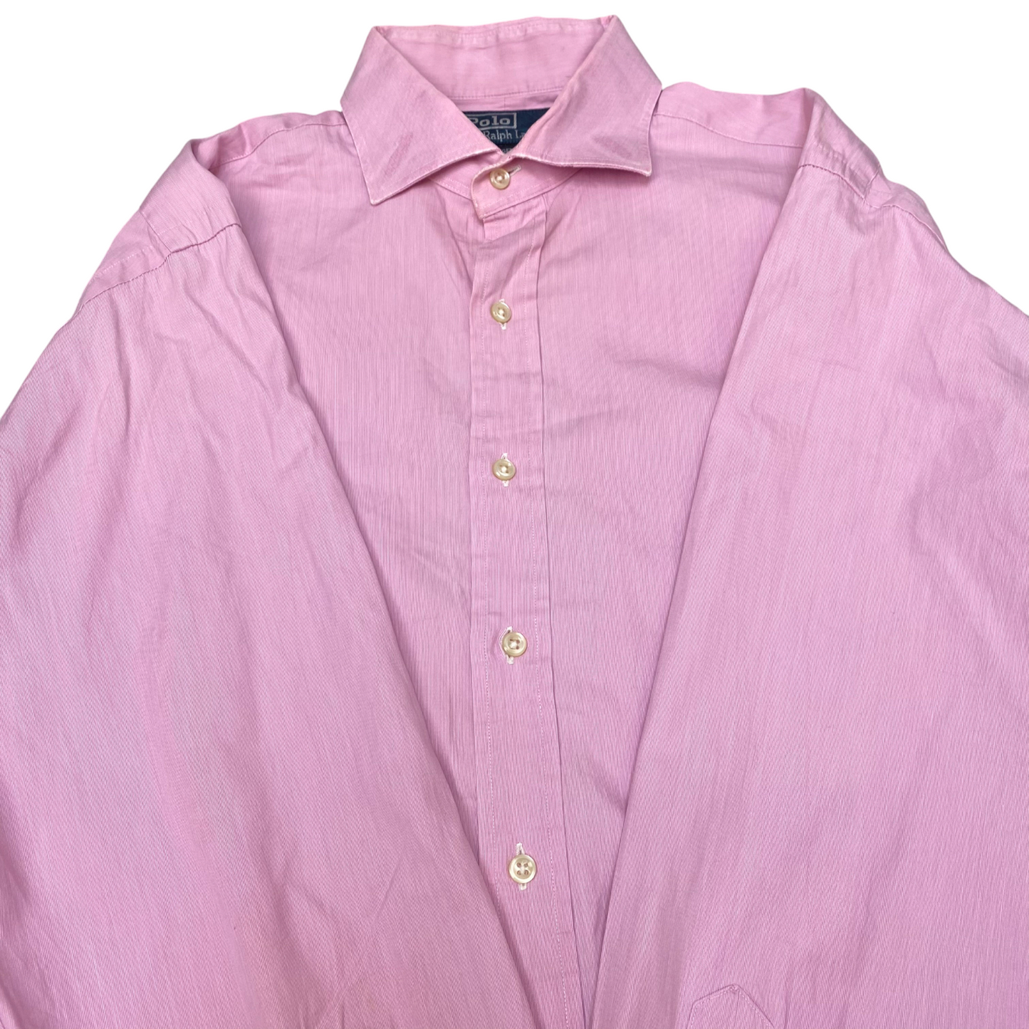 Polo Ralph Lauren Formal Shirt Mens L Pink Regent Classic Fit Button Down