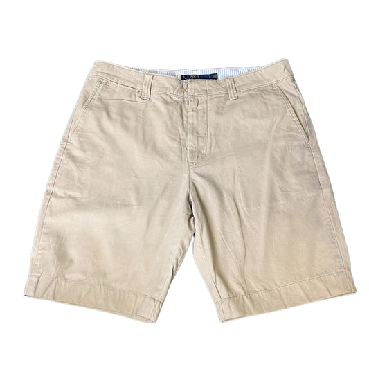 Polo Ralph Lauren Chino Shorts Fits as Womens X-Large 33" Waist Tan Flat Front